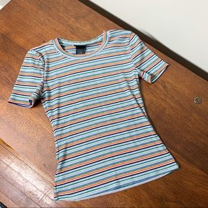 Rue21 Colorful Striped Babydoll Tee